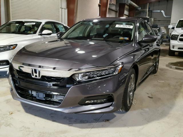 1HGCV1F67JA078546 - 2018 HONDA ACCORD EXL GRAY photo 2