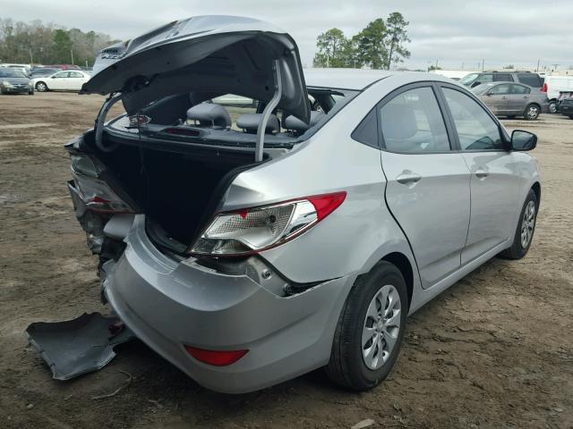 KMHCT4AE6FU817251 - 2015 HYUNDAI ACCENT GLS SILVER photo 4