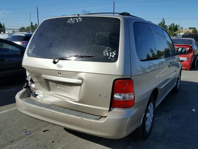 KNDUP132656764701 - 2005 KIA SEDONA EX GOLD photo 4