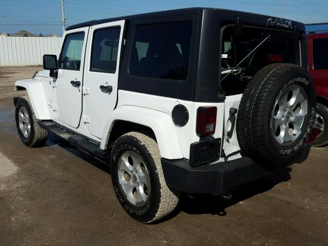 1C4BJWEG2EL163883 - 2014 JEEP WRANGLER U WHITE photo 3