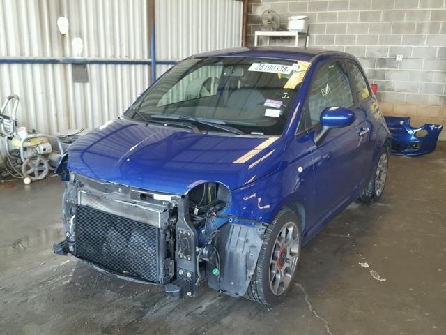 3C3CFFBR3CT357761 - 2012 FIAT 500 SPORT BLUE photo 2