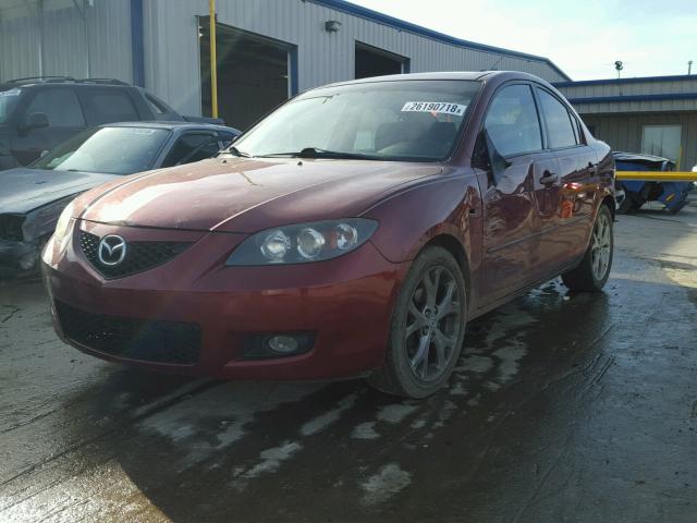 JM1BK32F781115299 - 2008 MAZDA 3 I MAROON photo 2