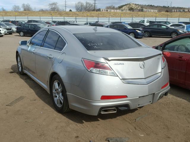 19UUA8F2XAA006553 - 2010 ACURA TL SILVER photo 3