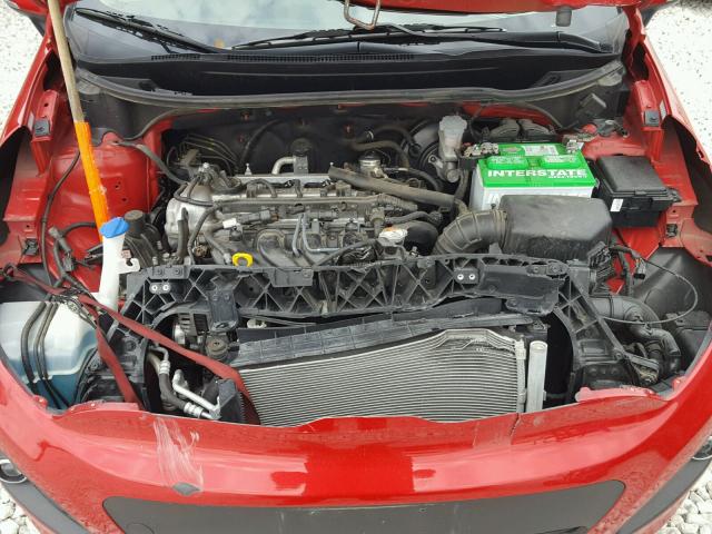 KNADN5A37D6126669 - 2013 KIA RIO EX RED photo 7