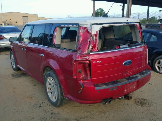 2FMGK5CC6ABD00584 - 2010 FORD FLEX SEL MAROON photo 3