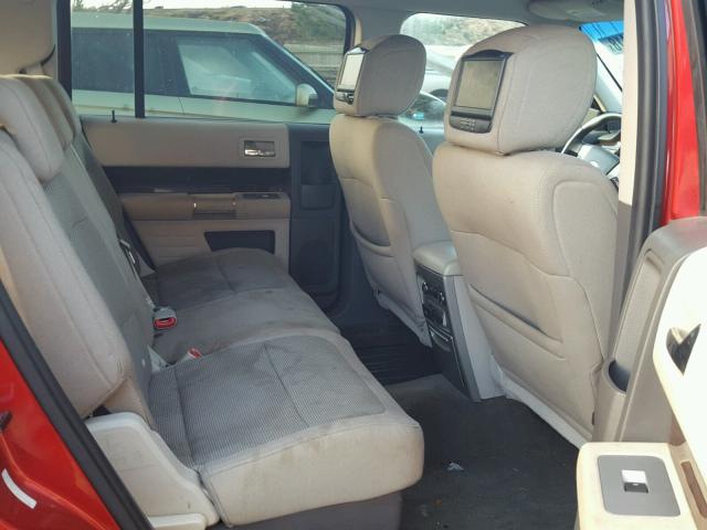 2FMGK5CC6ABD00584 - 2010 FORD FLEX SEL მუქწითელი ფოტო 6