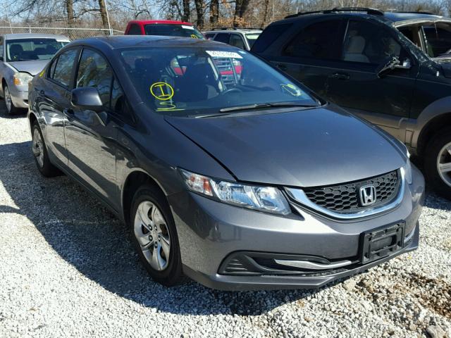 19XFB2F5XDE038934 - 2013 HONDA CIVIC LX GRAY photo 1