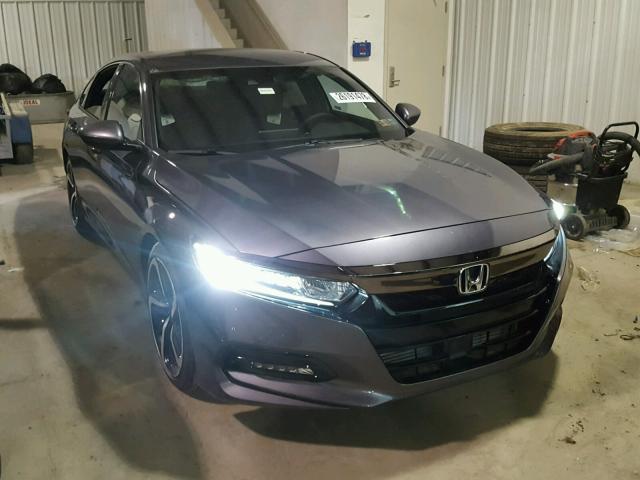 1HGCV1F30JA050366 - 2018 HONDA ACCORD SPO GRAY photo 1