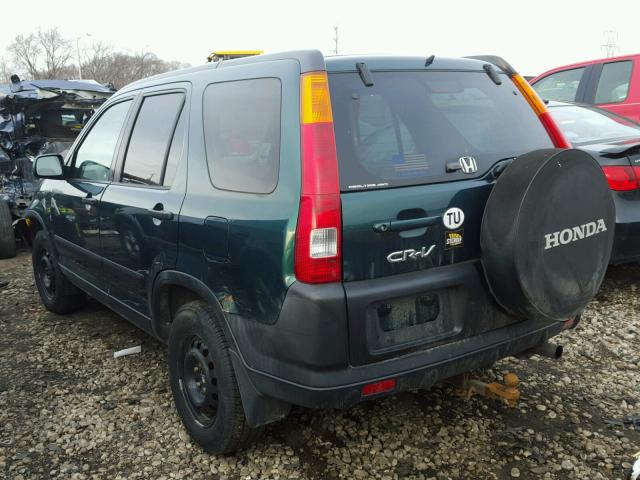 JHLRD78832C002618 - 2002 HONDA CR-V EX GREEN photo 3