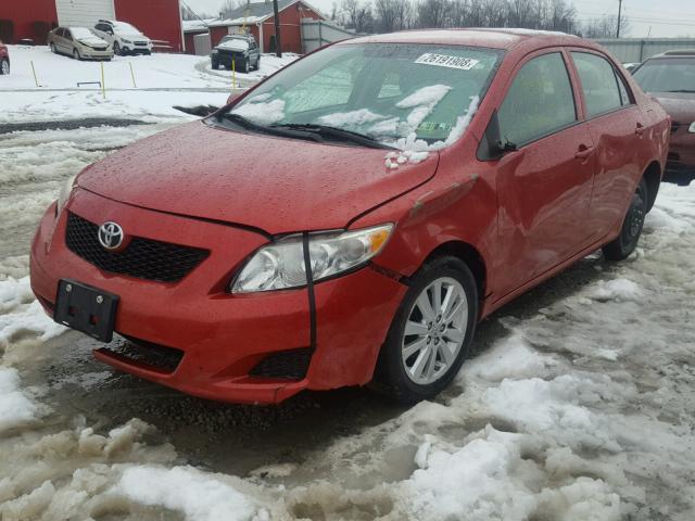 2T1BU40E39C013585 - 2009 TOYOTA COROLLA BA RED photo 2