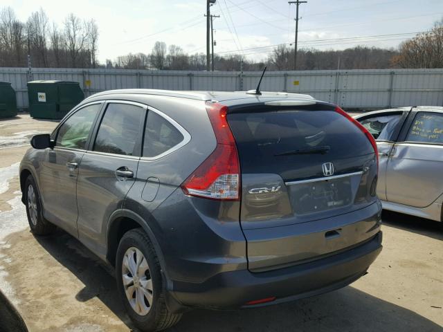 2HKRM3H75EH500762 - 2014 HONDA CR-V EXL GRAY photo 3