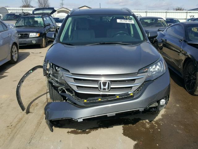 2HKRM3H75EH500762 - 2014 HONDA CR-V EXL GRAY photo 9