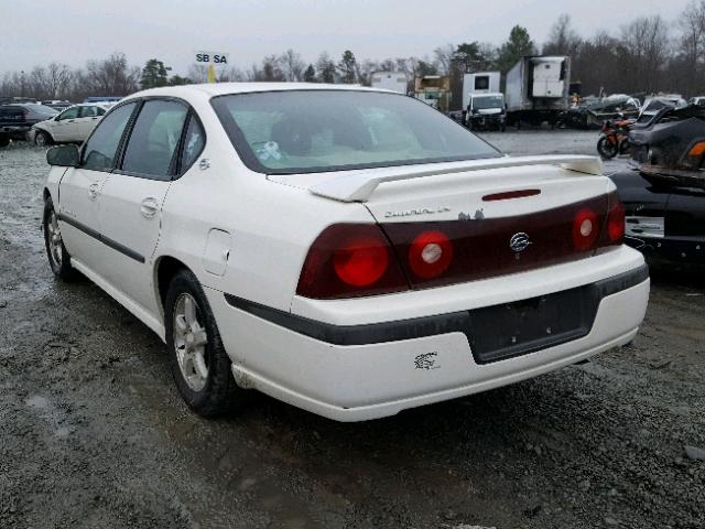 2G1WH55K739261140 - 2003 CHEVROLET IMPALA LS WHITE photo 3