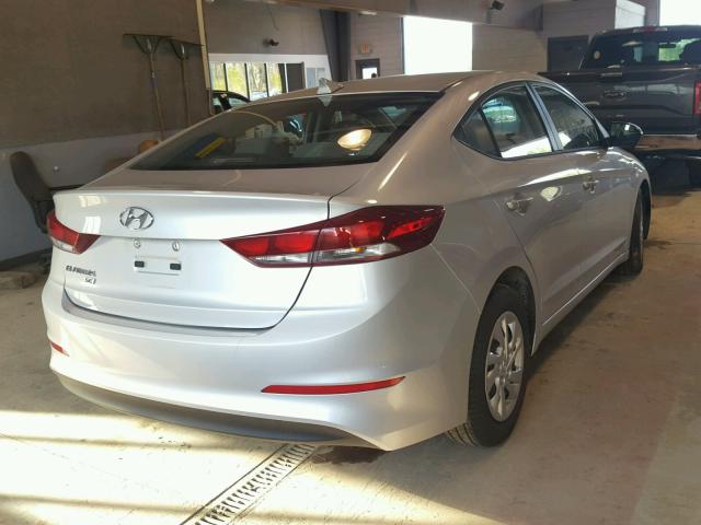 KMHD74LF3HU422168 - 2017 HYUNDAI ELANTRA SE SILVER photo 4