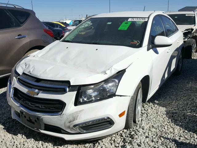 1G1PC5SB0F7271649 - 2015 CHEVROLET CRUZE LT WHITE photo 2