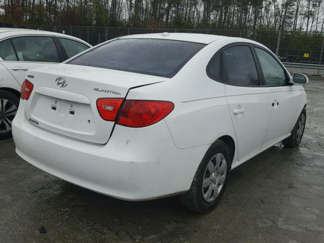 KMHDU46D47U253876 - 2007 HYUNDAI ELANTRA GL WHITE photo 4