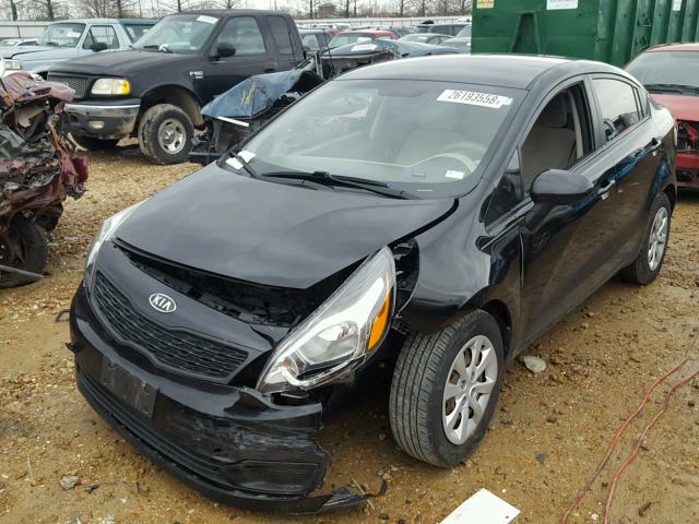 KNADM4A33D6127489 - 2013 KIA RIO LX BLACK photo 2