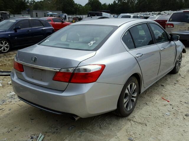 1HGCR2F30DA160459 - 2013 HONDA ACCORD LX SILVER photo 4