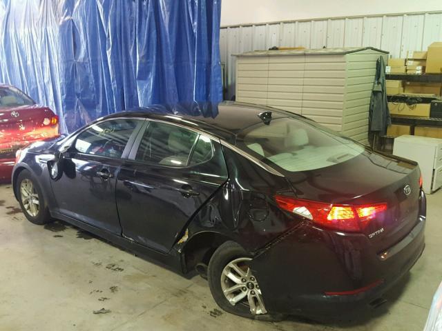 KNAGM4A74B5054572 - 2011 KIA OPTIMA LX BLACK photo 3