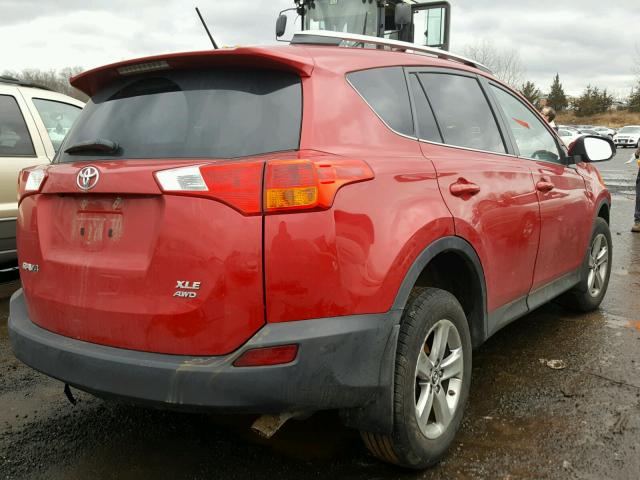 2T3RFREV2FW372782 - 2015 TOYOTA RAV4 XLE RED photo 4