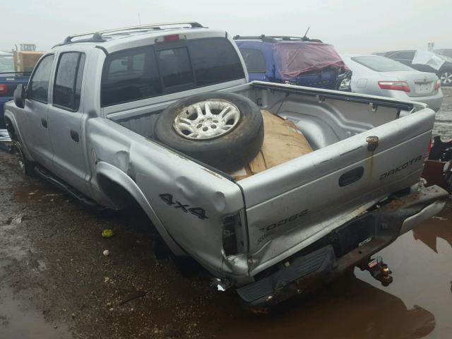 1D7HG38N93S172557 - 2003 DODGE DAKOTA QUA SILVER photo 3