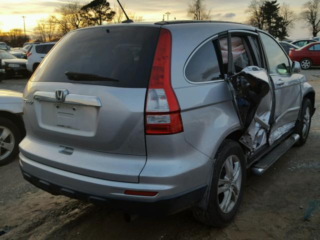 5J6RE3H73AL020961 - 2010 HONDA CR-V EXL SILVER photo 4