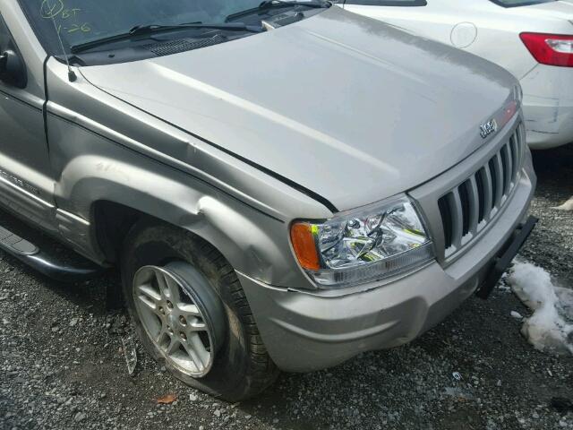 1J4GW48N14C300679 - 2004 JEEP GRAND CHER TAN photo 9