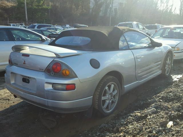 4A3AE55H71E003240 - 2001 MITSUBISHI ECLIPSE SP SILVER photo 4