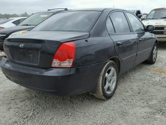 KMHDN46D16U356507 - 2006 HYUNDAI ELANTRA GL BLACK photo 4