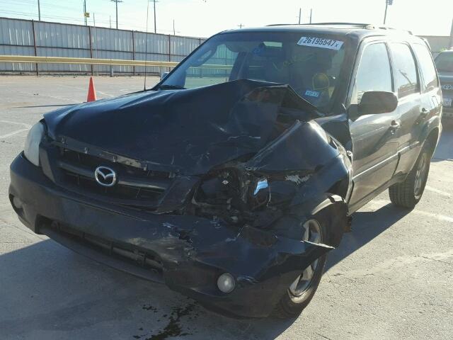 4F2CZ06125KM32359 - 2005 MAZDA TRIBUTE S BLACK photo 2