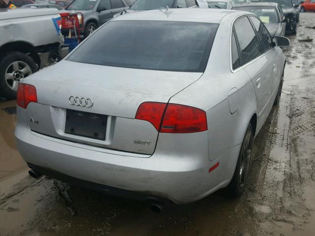 WAUAF78E47A123054 - 2007 AUDI A4 2 SILVER photo 4