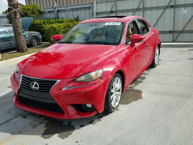 JTHBA1D26G5005691 - 2016 LEXUS IS 200T RED photo 2