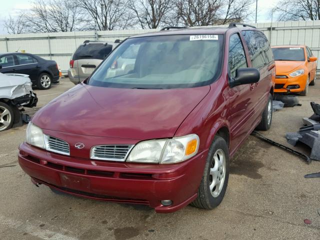 1GHDX03E44D216916 - 2004 OLDSMOBILE SILHOUETTE RED photo 2