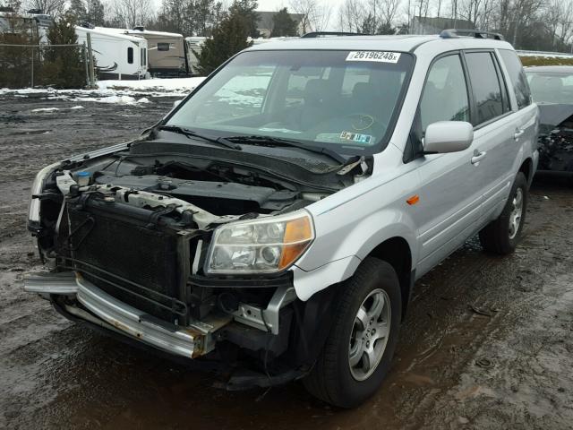 2HKYF18547H521694 - 2007 HONDA PILOT EXL SILVER photo 2