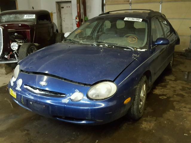 1FALP57U5VG243662 - 1997 FORD TAURUS GL BLUE photo 2