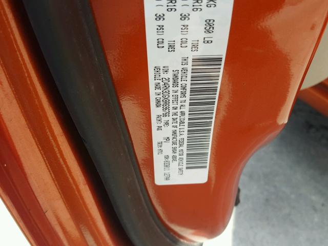 2D4RN3DGXBR696766 - 2011 DODGE GRAND CARA ORANGE photo 10