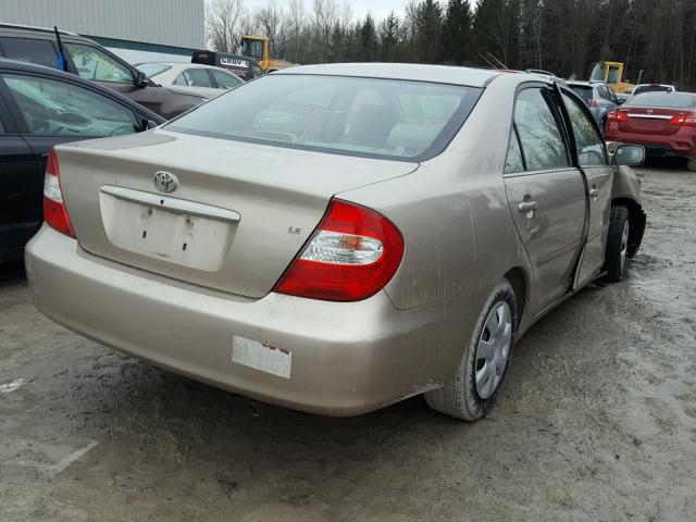 4T1BE32K93U222975 - 2003 TOYOTA CAMRY LE GOLD photo 4