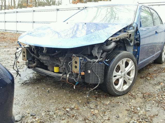 3FAHP0HA2CR296645 - 2012 FORD FUSION SE BLUE photo 9