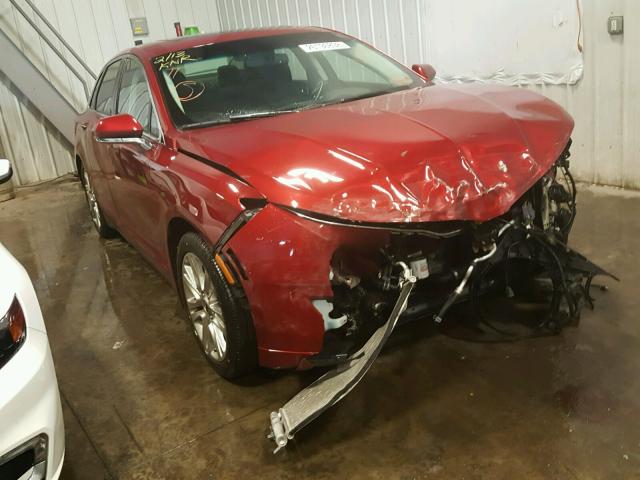 3LN6L2G97GR606970 - 2016 LINCOLN MKZ RED photo 1