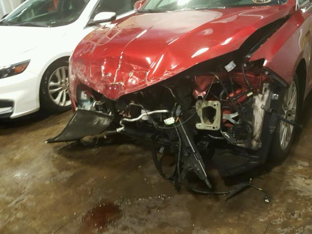 3LN6L2G97GR606970 - 2016 LINCOLN MKZ RED photo 9