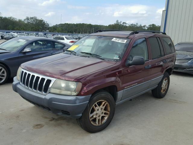 1J4GX48S52C271803 - 2002 JEEP GRAND CHER BURGUNDY photo 2