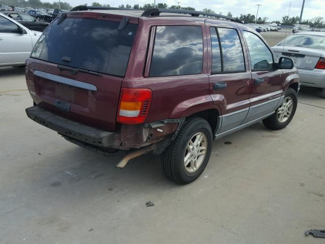 1J4GX48S52C271803 - 2002 JEEP GRAND CHER BURGUNDY photo 4