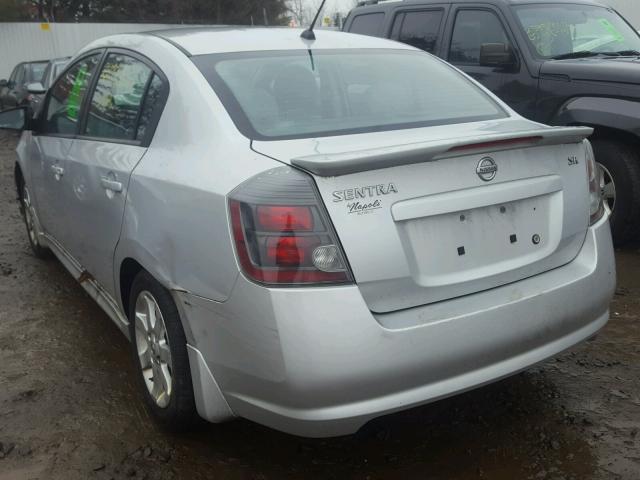 3N1AB6AP8CL606766 - 2012 NISSAN SENTRA 2.0 SILVER photo 3