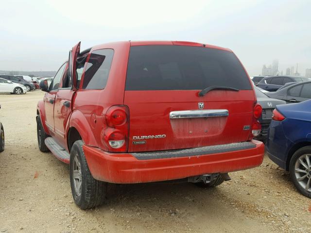 1D4HD58D14F154069 - 2004 DODGE DURANGO LI RED photo 3