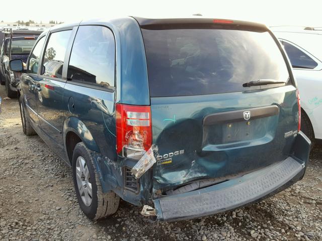 2D8HN44E89R538273 - 2009 DODGE GRAND CARA GREEN photo 3