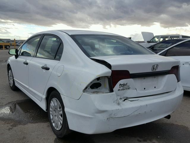 2HGFA15359H507566 - 2009 HONDA CIVIC VP WHITE photo 3