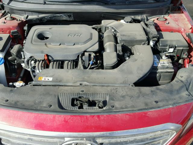 5NPE24AF1HH578553 - 2017 HYUNDAI SONATA SE RED photo 7