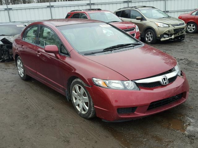 2HGFA16579H354429 - 2009 HONDA CIVIC LX BURGUNDY photo 1