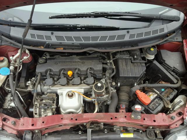 2HGFA16579H354429 - 2009 HONDA CIVIC LX BURGUNDY photo 7