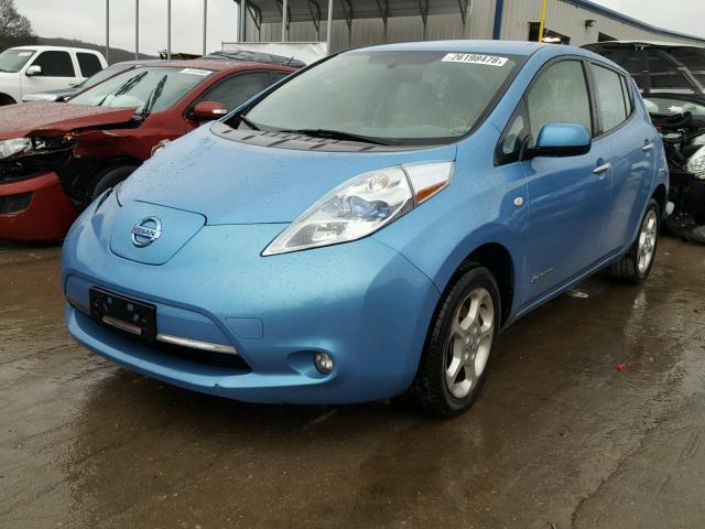 JN1AZ0CPXBT007092 - 2011 NISSAN LEAF SV BLUE photo 2